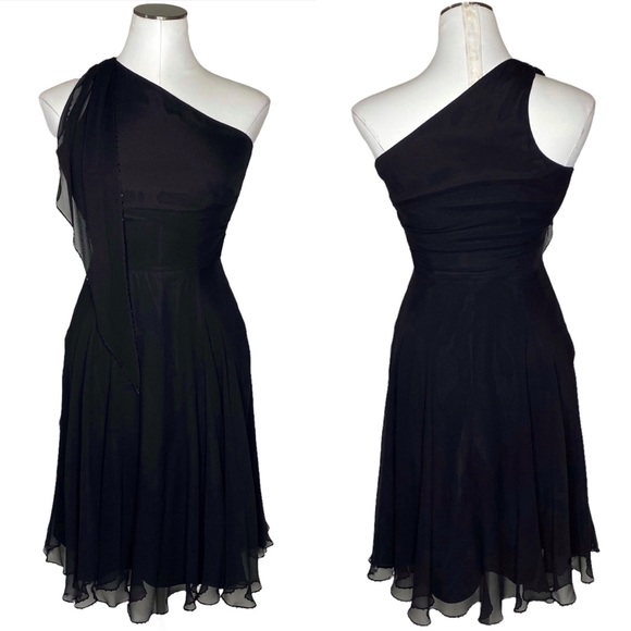 Laundry by Shelli Segal Beaded One Shoulder Cocktail Dress - Picture 11 of 11